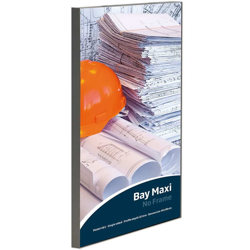 Maxiframe Bay Enkeltsidet Bannerramme 32 Mm Dyb A0