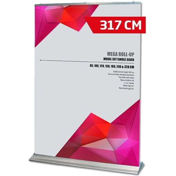 Mega Roll-up Enkeltsidet Alu Sølv 317 250 Cm