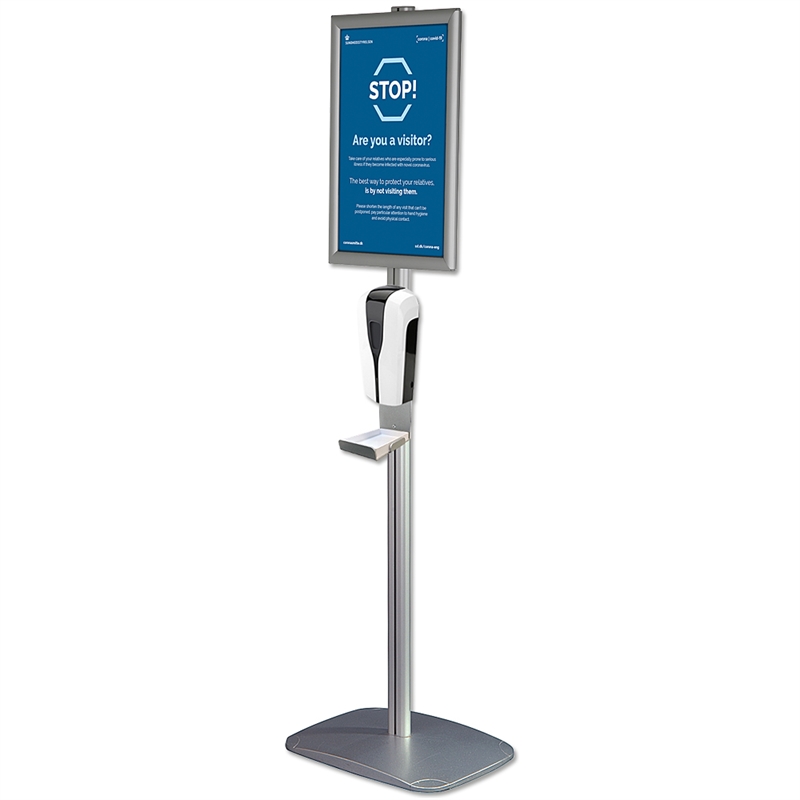 Mini Multi Stand Med Spritdispenser Drypbakke Og A3 Klapramme