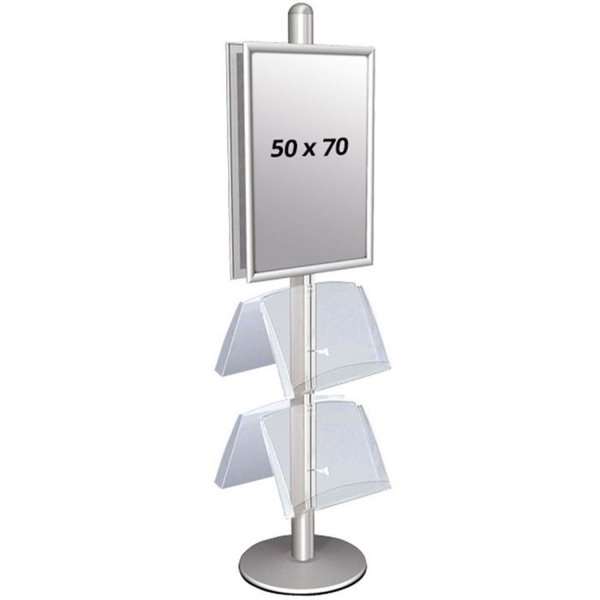 Multi Stander   Dobbeltsidet Med   Akrylhylder 25mm     50x70cm