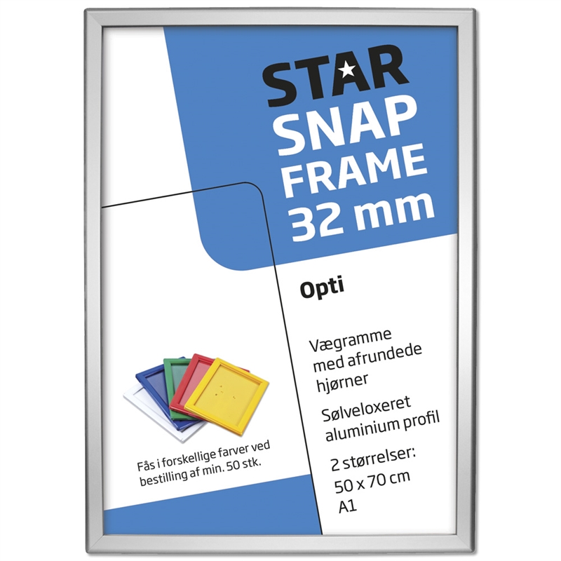 Opti Klapramme  Alu Sølv  32 Mm Profil