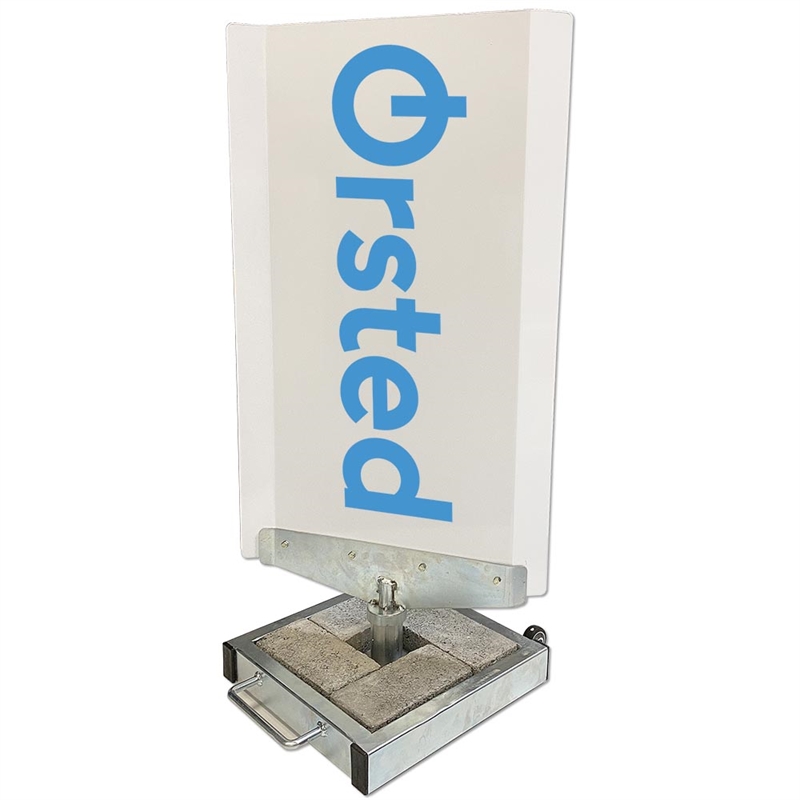 Outdoor Spin-sign Gadeskilt 40 79 Cm Hvid