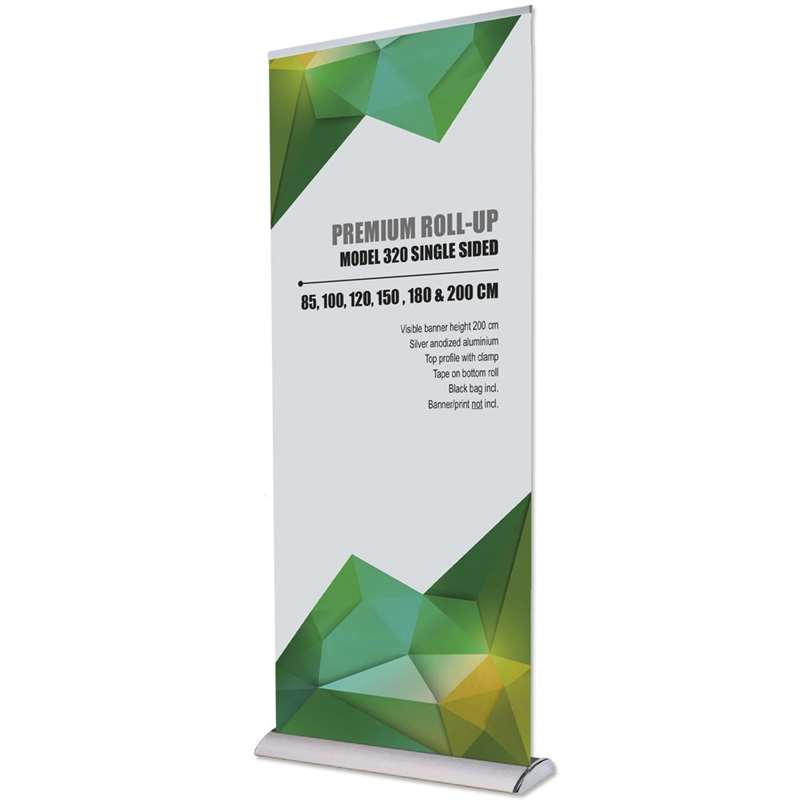 Premium Roll-up  Enkeltsidet Kassette  Alu  Med Teleskopstang