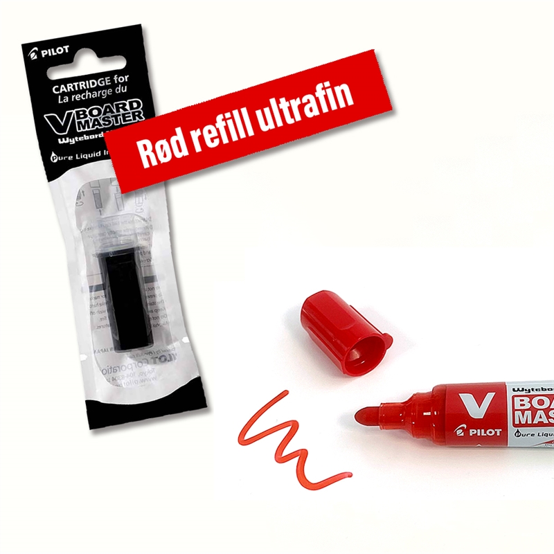 Refill Til Ultrafin Whiteboardmarker Fra Pilot  Rød