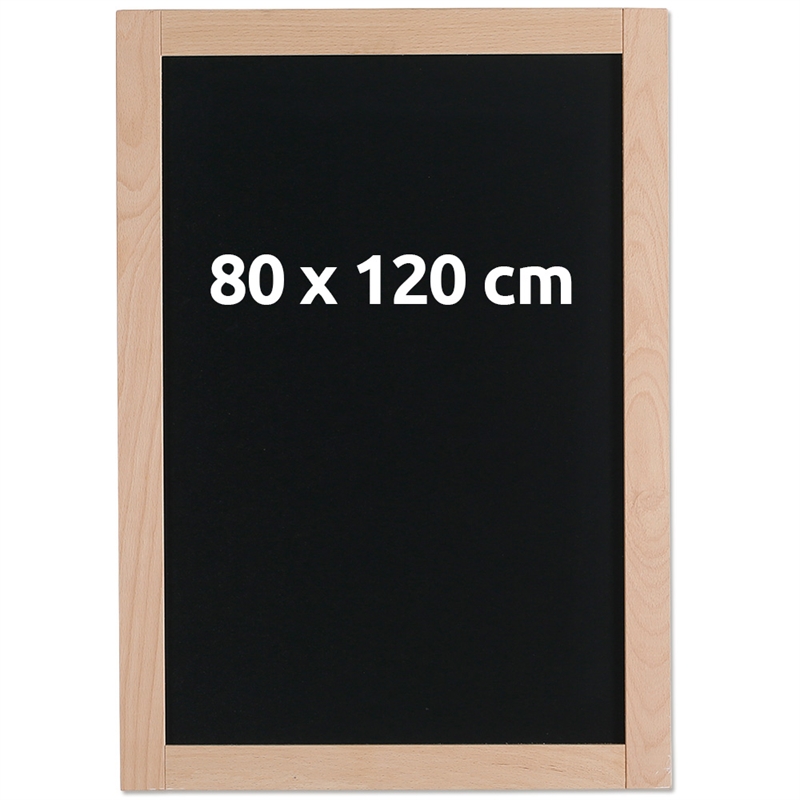 Sort Kridttavle Med 38 Mm Træramme  80   120 Cm