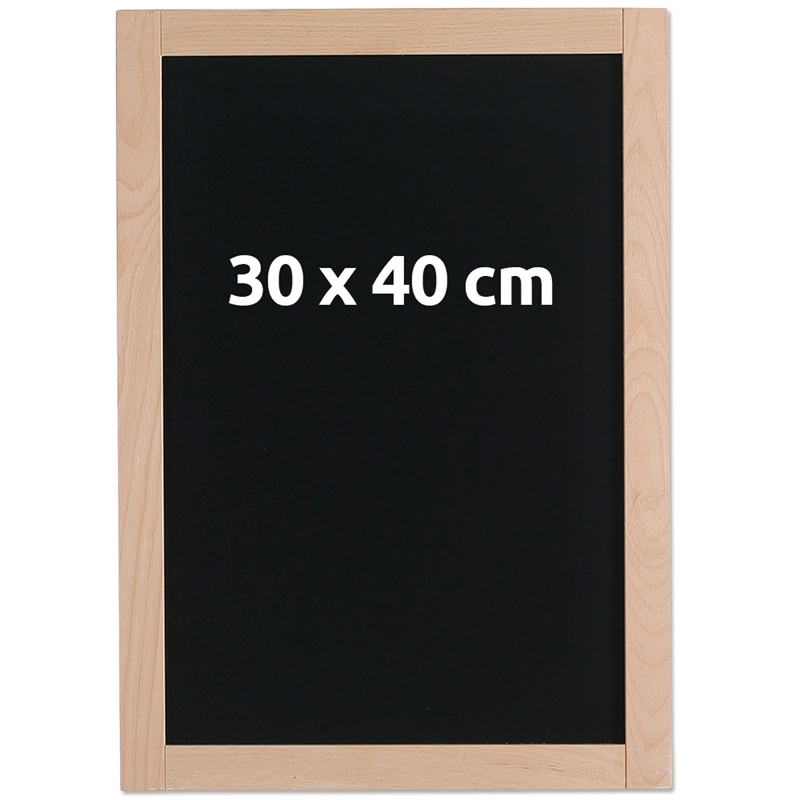 Sort Kridttavle Med 38 Mm Træramme  30   40 Cm