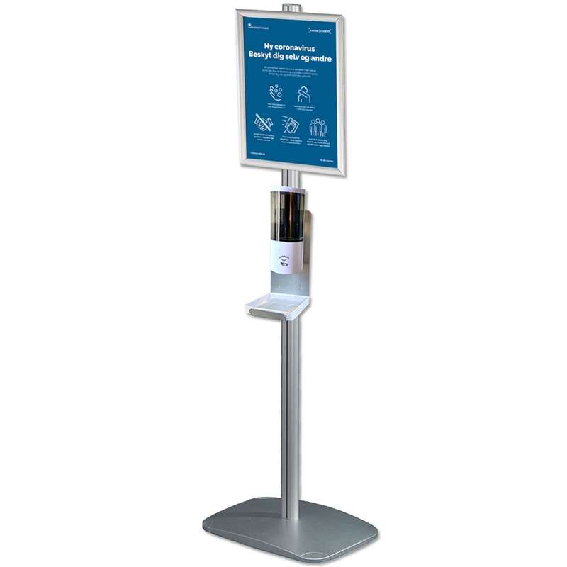Spritstander Med 500 Ml Dispenser  Minimultistand Og A4 Ramme