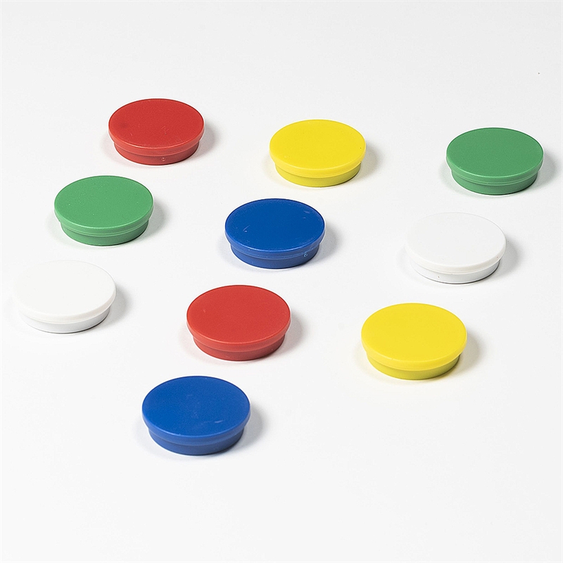 10 Stk  Farvede Magneter    35 Mm