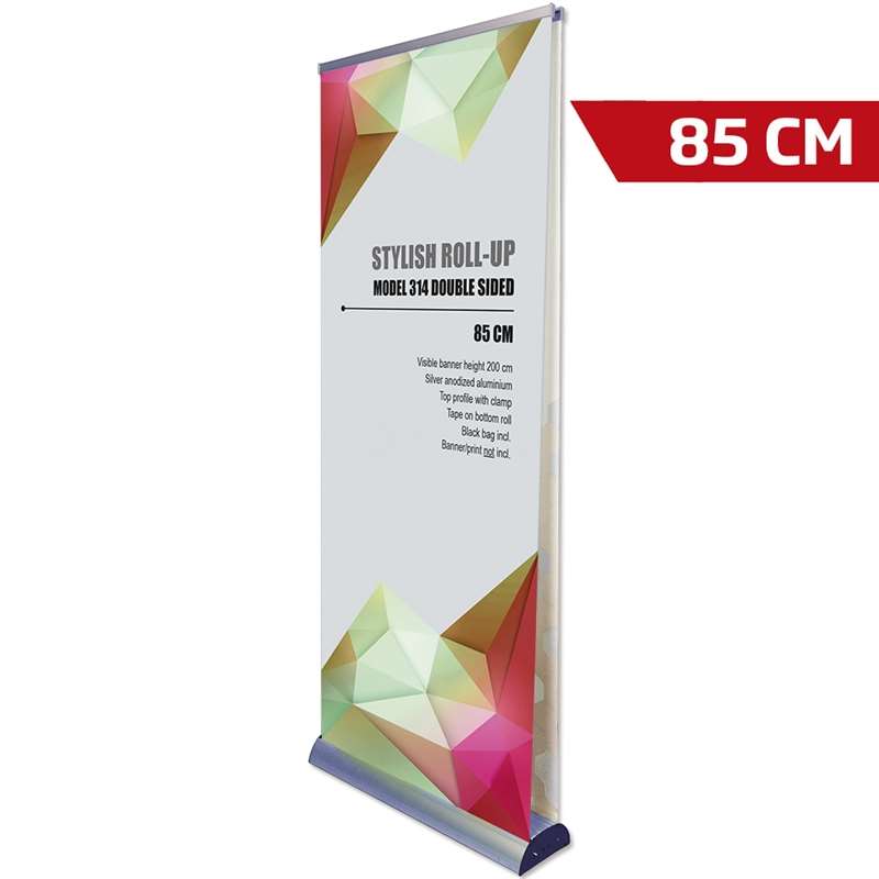 Stylish Roll-up Kassette  Dobbeltsidet  Sølv  85 Cm