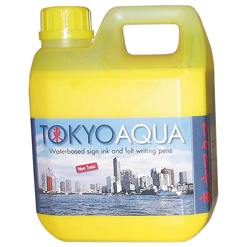 Tokyo Aqua Skilteblæk    Liter  Gul