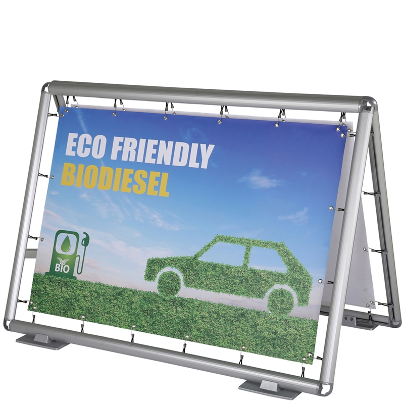 Udendørs Omni Bannerstander  Dobbeltsidet  150   100 Cm
