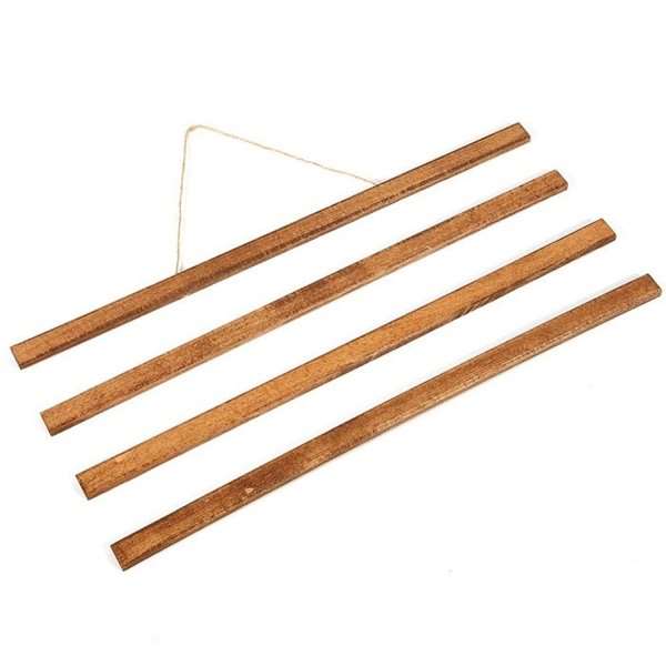 Wood Poster Hanger   Mørk Bøg  Plakatliste   Træ  Magnetisk 30cm Sæt