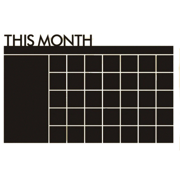 Stor Wallsticker Tavle Til Kridt    This Monthâ  Kalender  60x100cm