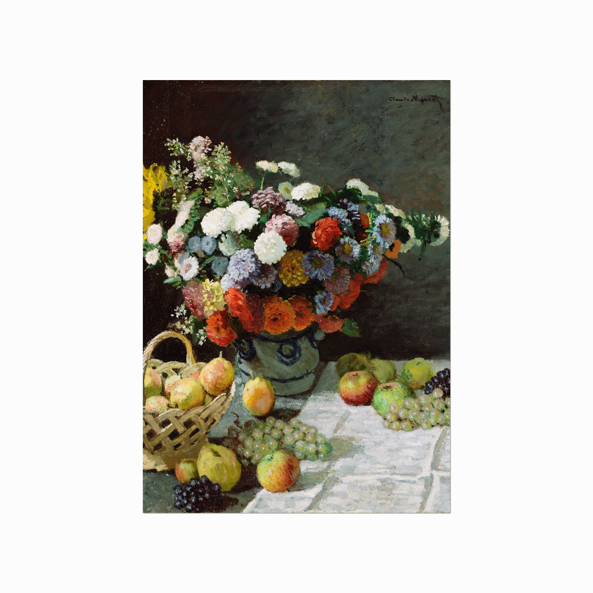 Claude Monet  Still Life With Flowers And Fruit
