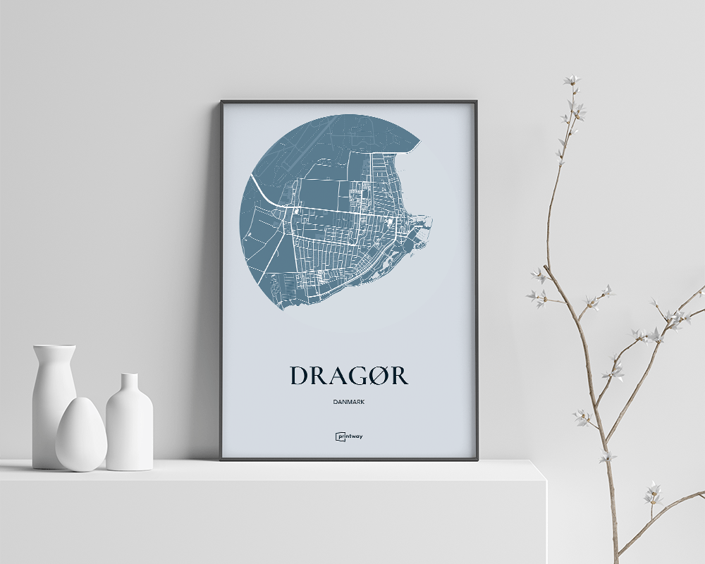 Dragør Plakaten Havblå