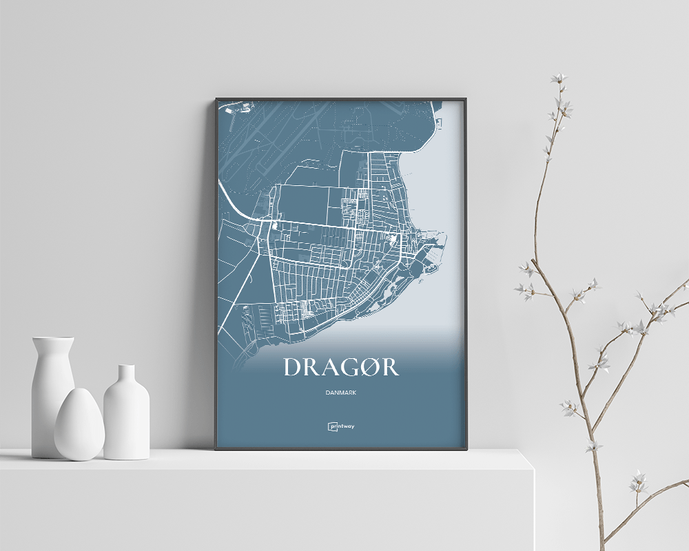 Dragør Plakaten Havblå