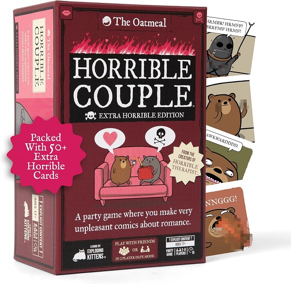 Exploding Kittens  Engelsk  Horrible Couple  226 128 147  Extra Horrible Edition