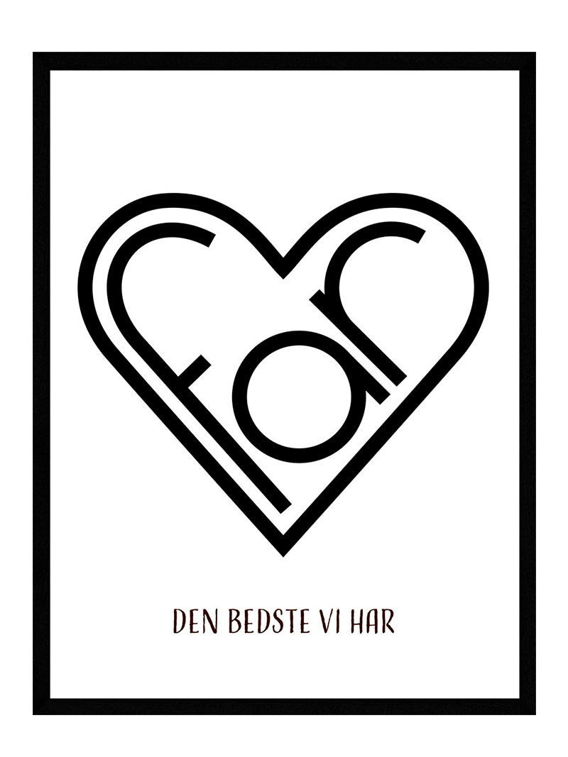 Far Bogstav Hjerte Plakat