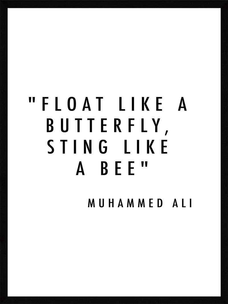 Float Like   Butterfly Muhammed Ali Plakat