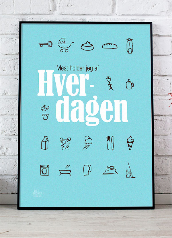 Hverdagen-plakat Blå 21 29 A4 Kr 199 -