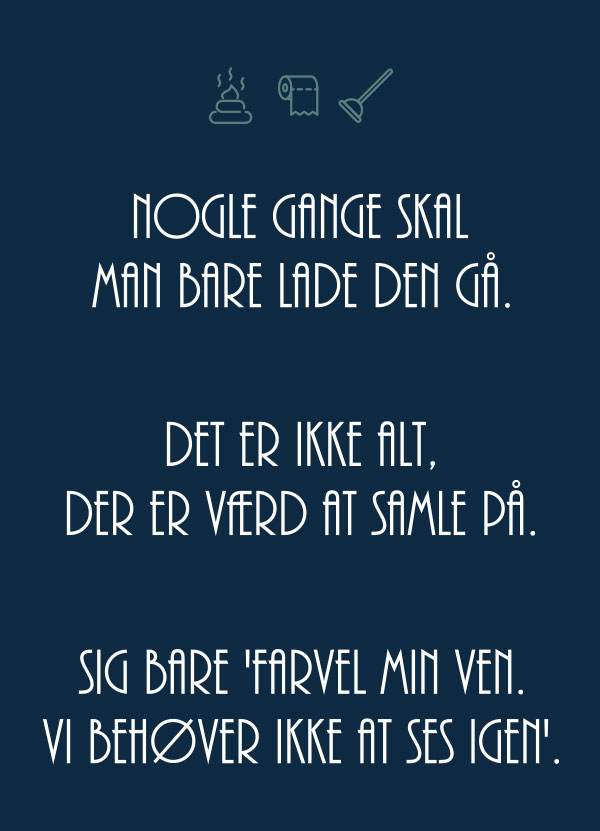 Lad Den Gå Toilet Plakat 21   29    A4  Kr  199 -