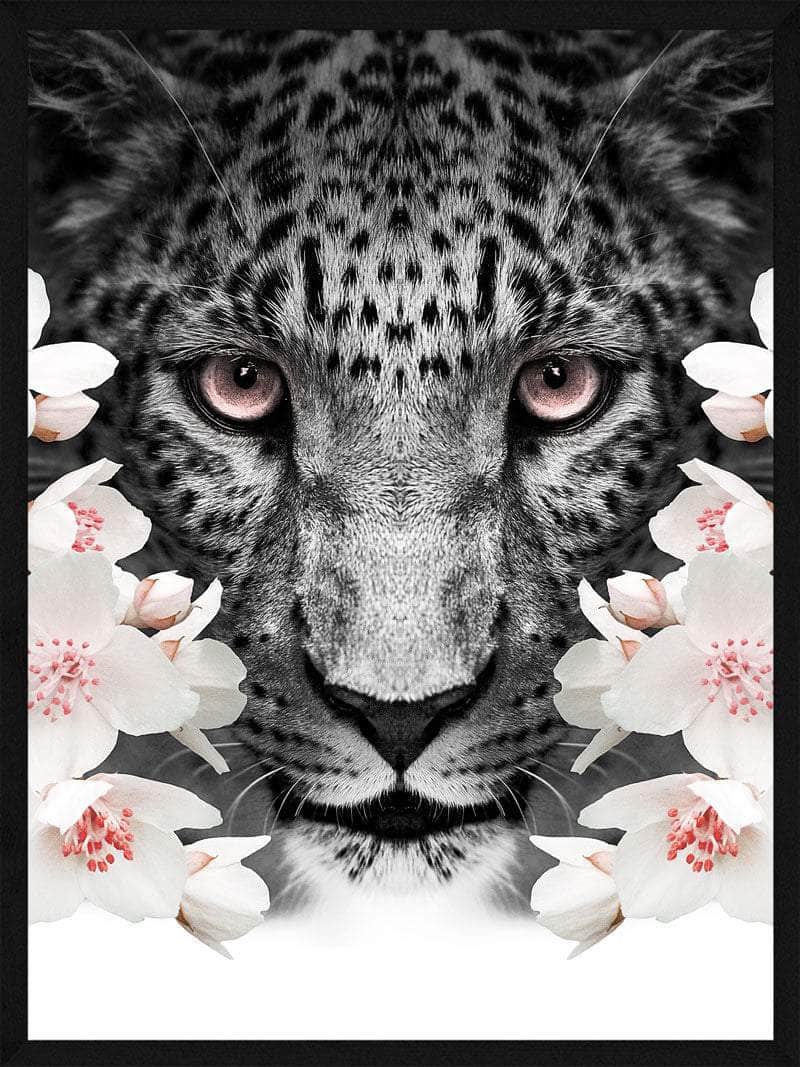 Leopard Blomster Plakat
