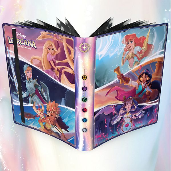 Mappe Disney Lorcana Tcg: Set 09 Fabled : Princesses -pocket Lorebook Card Portfolio Album Holder 252 Kort