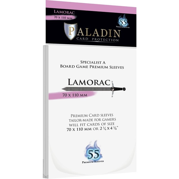 Paladin Sleeves Lamorac Premium Specialist 70x110mm Clear Transparent 55 Kortlommer