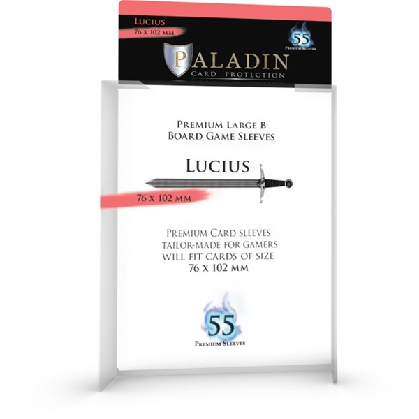 Paladin Sleeves Lucius Premium Large 76x102mm Clear Transparent 55 Kortlommer