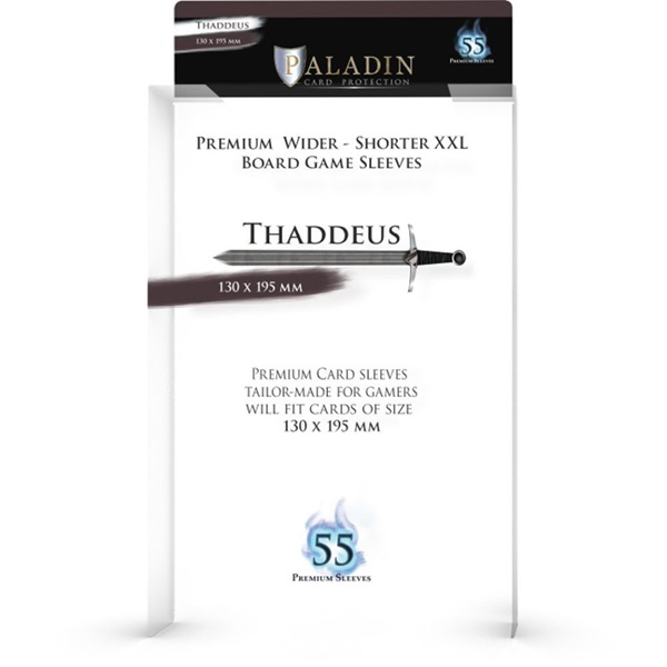 Paladin Sleeves Thaddeus Premium Wider-shorter 130x195mm Clear Transparent 55 Kortlommer