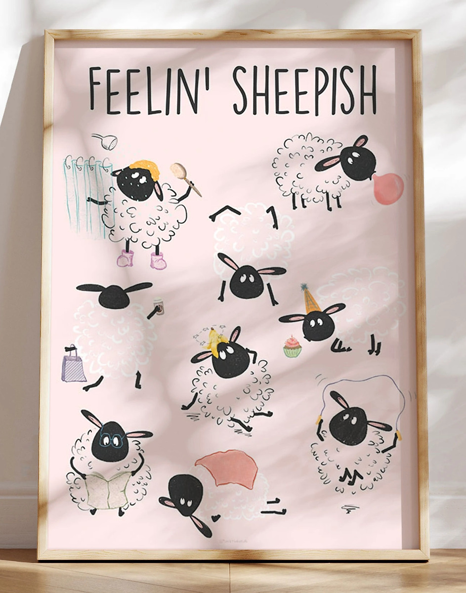 Plakat Med Får Feelin  Sheepish