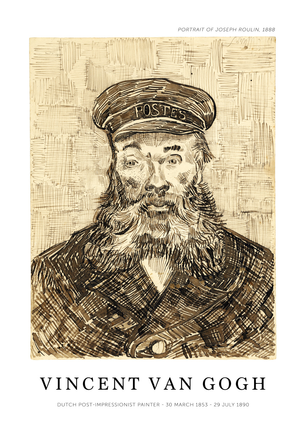 Portrait Of Joseph Roulin Af Plakatwerket