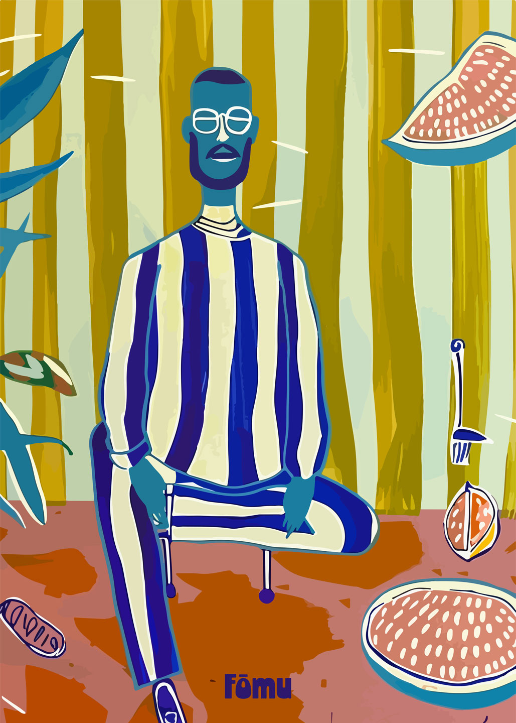 Pyjamasman With Glasses Af Få Mu Illustrations