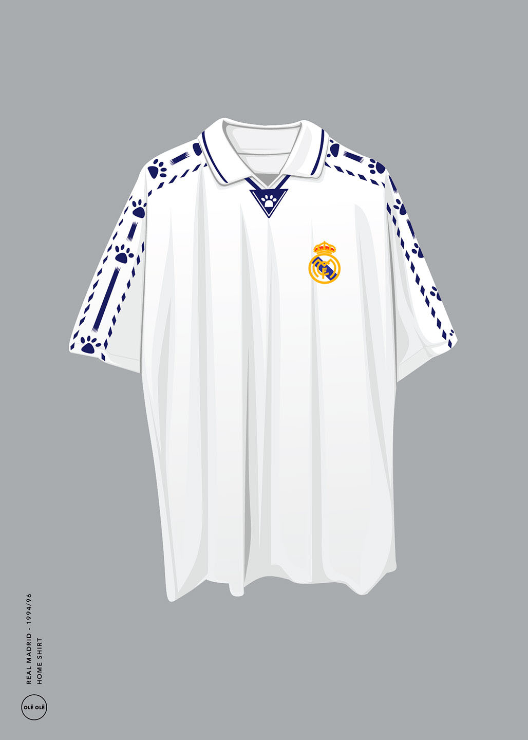 Real Madrid Home Shirt 1994 96 Af Olé Olé