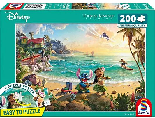 Schmidt Puzzle  Puslespil  Disney Thomas Kinkade: Lilo   Stitch  200 Pieces