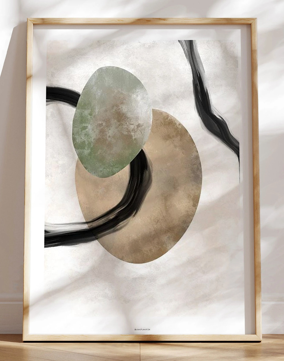 Abstrakt Kunstplakat Stones