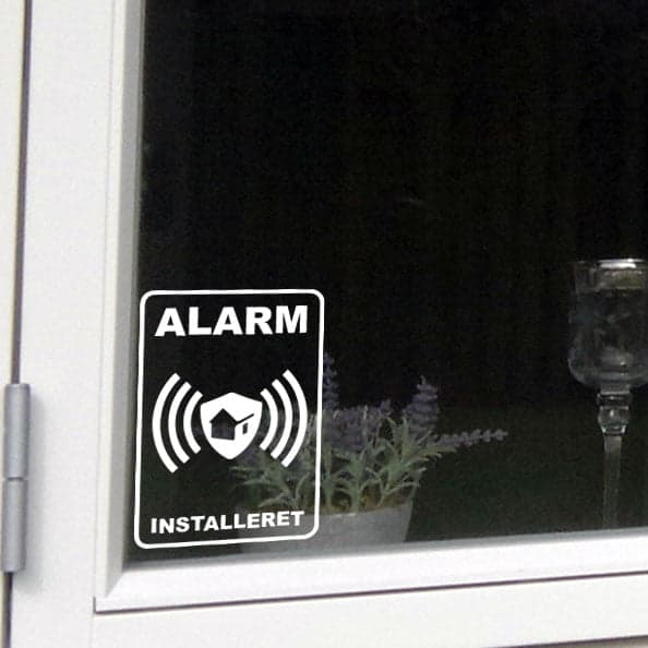 Alarmskilt Wallsticker