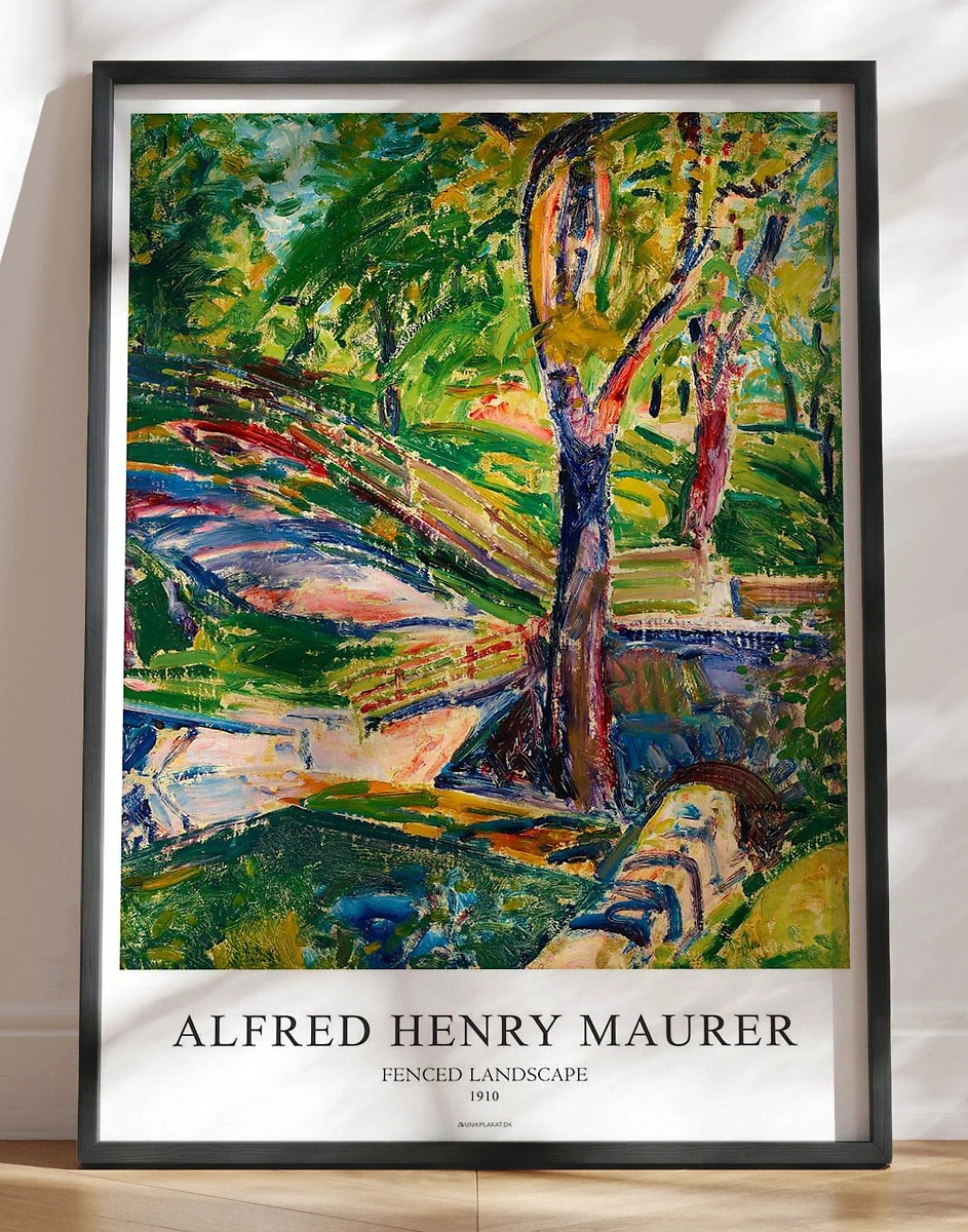 Alfred Henry Maurer Fenced Landscape