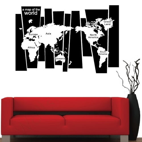 Alternativt Verdenskort Wallsticker