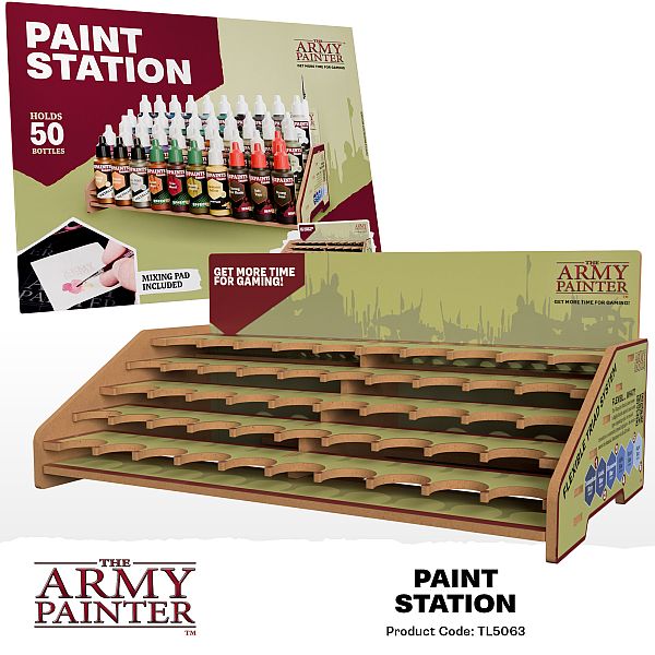 Army Painter Paint Station  Holder 50 Dropper Bottles  Tl5063
