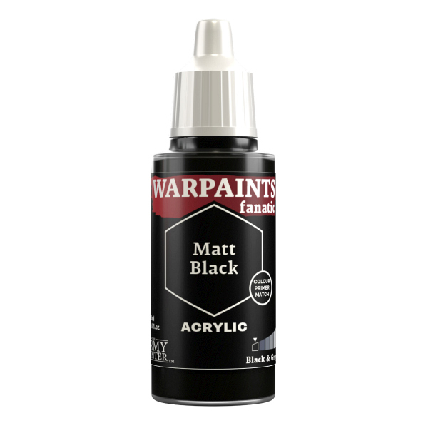 Army Painter Warpaints Fanatic: Acrylics Matt Black Wp3001