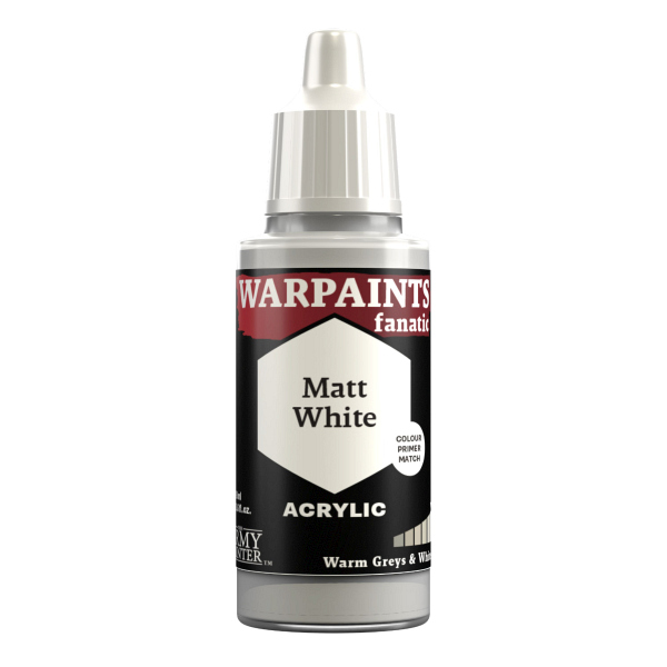 Army Painter Warpaints Fanatic: Acrylics Matt White Wp3012