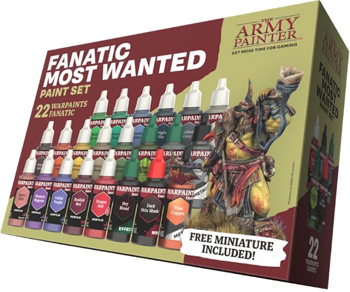 Army Painter  Warpaints Fanatic Most Wanted Paint Set Wp8071