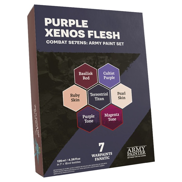 Army Painter Warpaints Fanatic: Purple Xenos Flesh Combat Se7ens Army Paint Set Wp8114p
