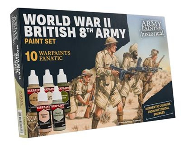 Army Painter Warpaints Historical Warpaints Fanatic : World War Ii British 8th Army Paint Set Wp8113p