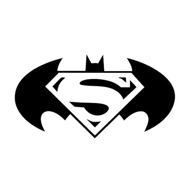 Batman Superman Wallsticker   ét  Sej Superhelte Wallsticker