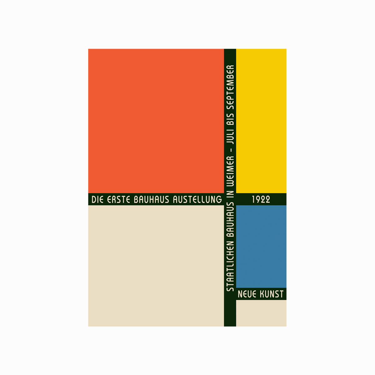 Bauhaus Plakat  Bauhaus Exhibition Poster 1922