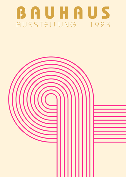 Bauhaus Plakat 21  Geometrisk Retroform