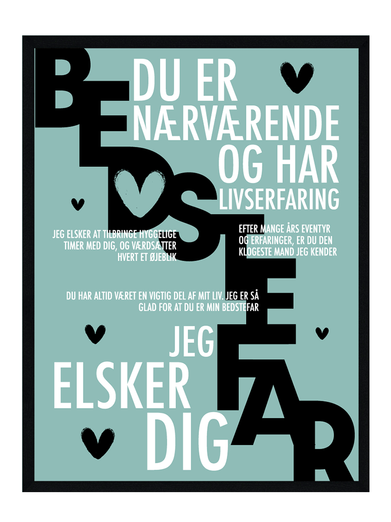 Bedstefar Plakat Personlig Plakat