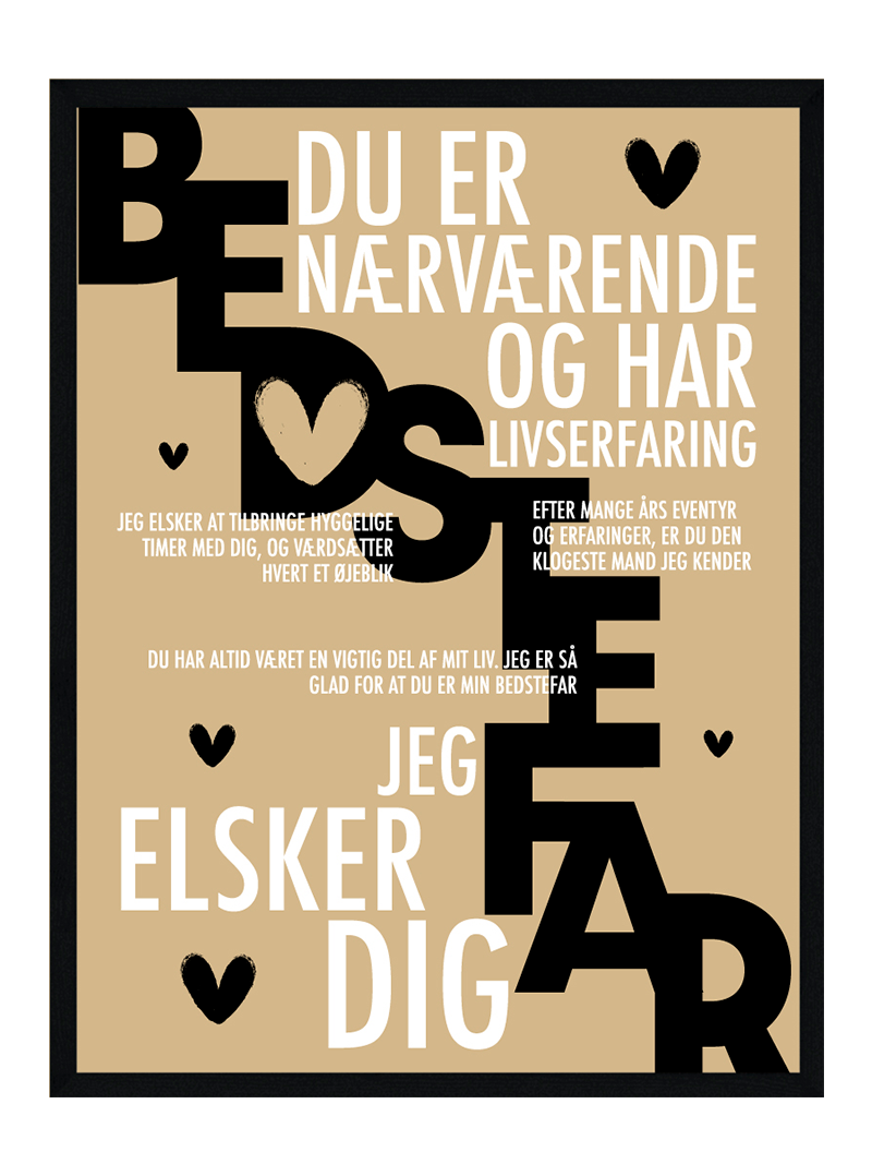 Bedstefar Plakat Personlig Plakat